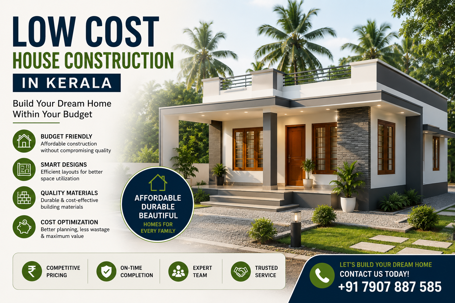 Low cost house construction in Kerala